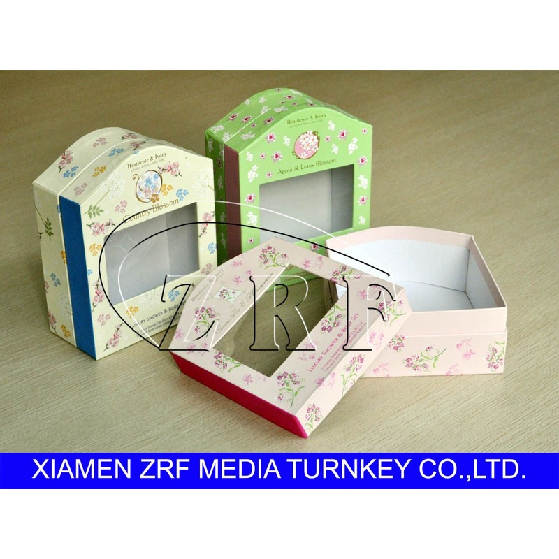 Custom Printed Irregular Shape Colour Gift Boxes with Clear Window – Paper Gift Box and Paper Box price