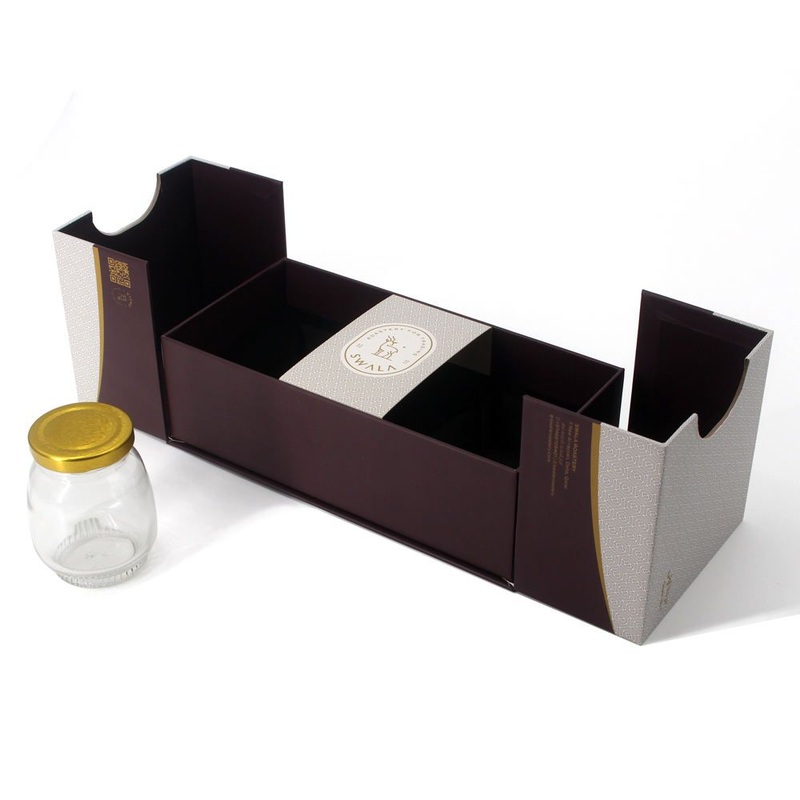 Elegant Custom Double Door Honey Jar Packaging Box – Custom Gift Packaging Box and Cardboard Honey Box price