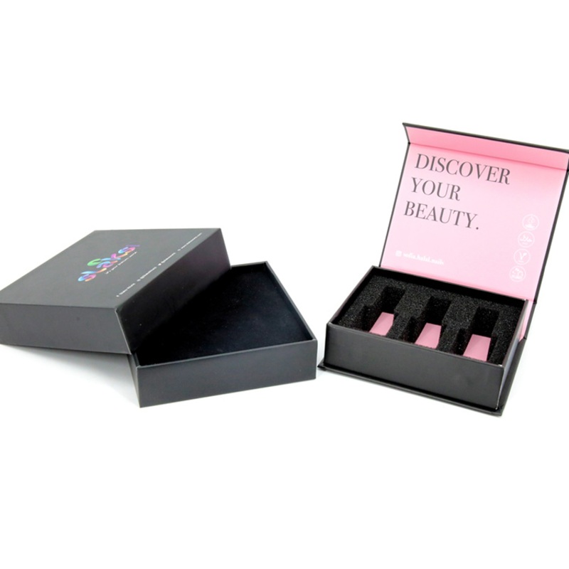 OEM Custom Cosmetic Nail Polish Rigid Magnetic Paper Gift Box with Foam – Jewellery Box and Printing Box price