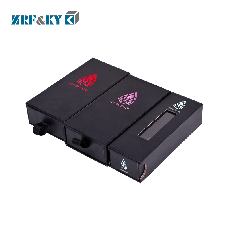 Custom Design Black Slide Packaging Drawer Box Wit H Ribbon Handle – Custom Design Packaging Drawer Box and Paper Blind Candle Packaging Box price