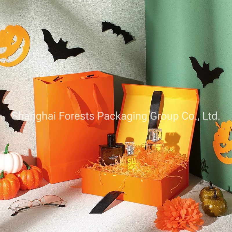 Custom Luxury Halloween Magnetic Gift Packaging Box with Ribbon – Paper Gift Box and Corrugated Card Box price