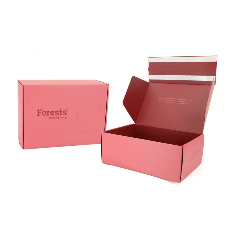 Custom Cherry Red Pantone Color Printing Tuck Top Corrugated Box – Food Box and Shopping Box price