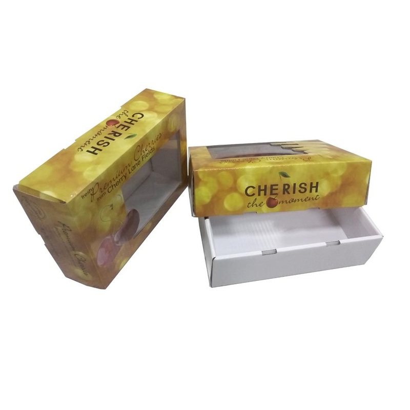 Custom Made Corrugated Fruit Box with PVC Window – Fruit Box and Carton Boxes price