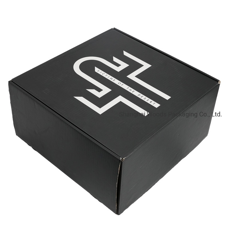 Corrugated Mailer Printing Garment Packaging Folding Shipping Crates Shoe Packaging Black Kraft Box – Custom Box and Food Box price