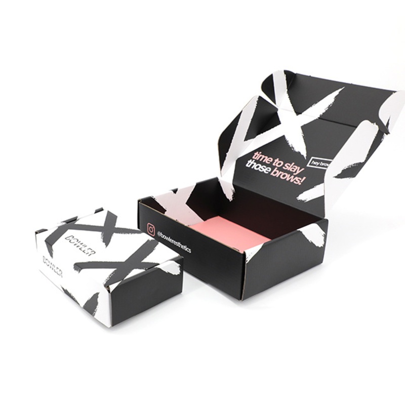 Fashion Luxury Matte Gift Box Black Mailer Packaging Box Cardboard Shipping Box – Christmas Gift Box and Blue Corrugated Box price