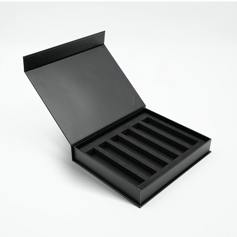 Custom Logo Luxury Hard Rigid Matte Black Paperboard Gift Box with EVA Divider Personalized Magnetic Flip Closure Packaging – Paper Boxes and Box Packaging price