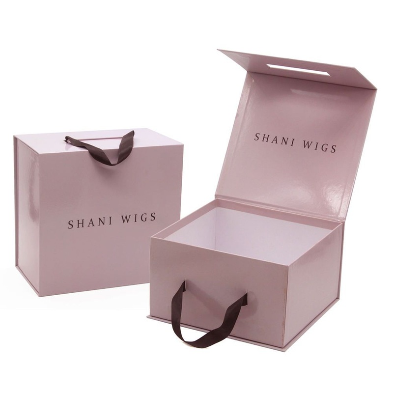 Wholesale Customized Paper Pink Magnetic Wig Gift Packing Packaging Box for Dress with Handle Magnetic Lid – Gift Box and Clothes Boxes price