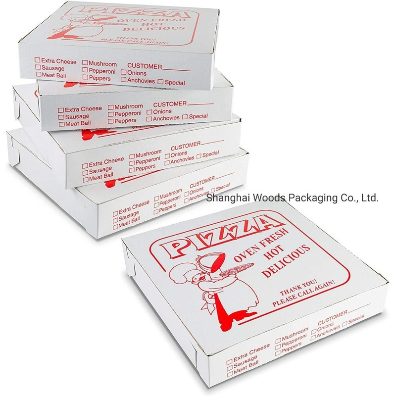 Cheap Eco-Friendly Custom Food Printed Personalised Corrugated Fries Hamburger Kraft Paper Pizza Boxes – Custom Box and Shipping Box price