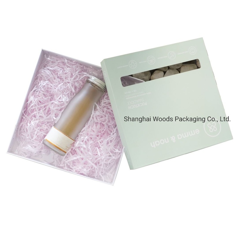 Gift Green Luxury China Wholesale Custom Logo Printed Shoes & Clothing Folding Lid Cardboard Paper Box with Raffia – Custom Box and Food Box price