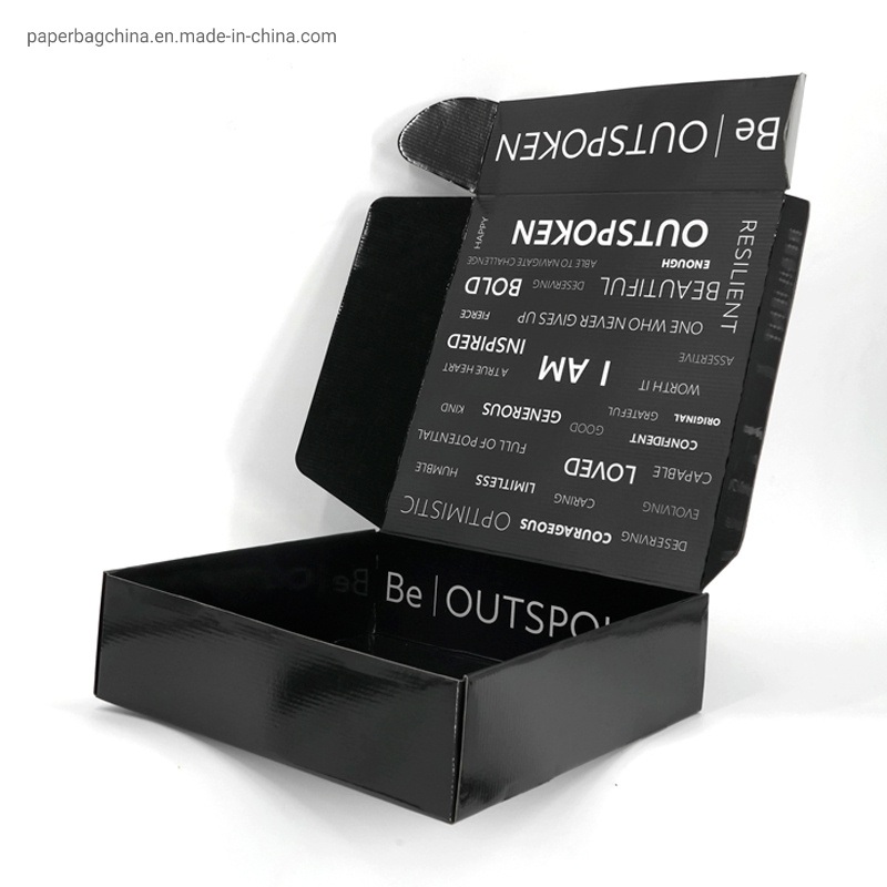 Black Cardboard Box Custom Size High Quality Printing – Food Box and Shopping Box price