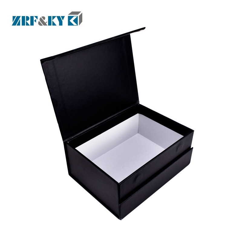 Black Paper Rigid Box with Magnet Lip – Custom Paper Box and Black Paper Box price
