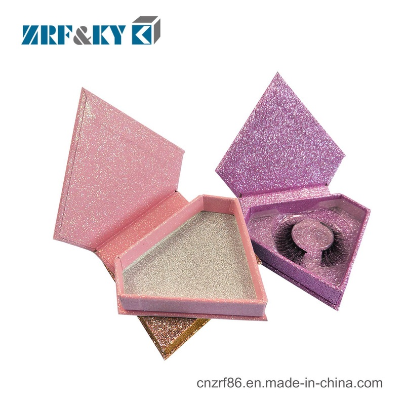 Custom Luxury Magnetic Empty Diamond-Shaped Mink Glitter Eyelash Packaging Box – Glitter Eyelash Box and Diamond Eyelash Box price