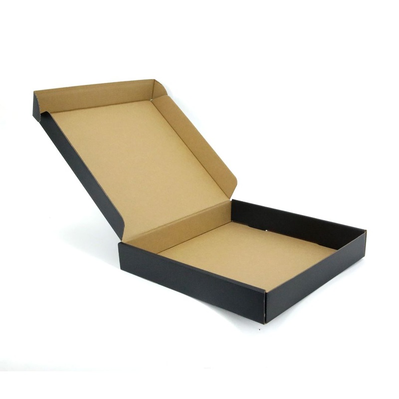 Designed Custom Matte Black Color E Flute Cardboard Online Mailer Packaging Box – Cardboard Box and Custom Box price