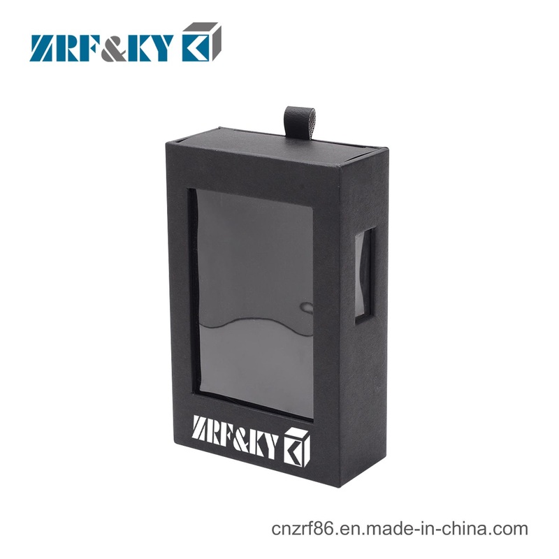 Black Color Printed with Clear Window Paper Packaging Drawer Box – Paper Box with Window and Paper Drawer Box price