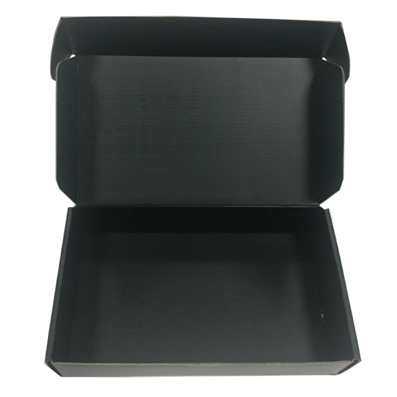 Black Custom Printed Unique Logo Box Corrugated Box for Clothing Boxes – Cardboard Box and Custom Box price