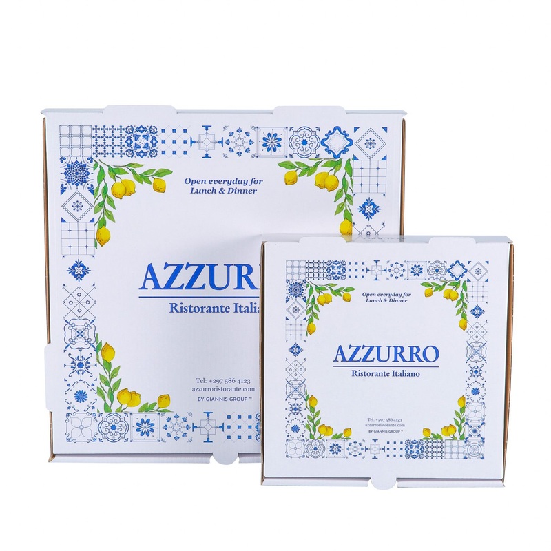 White Outside Paper Pizza Box with Customize Dimension and Printing – Custom Paper Box and Corrugated Box price