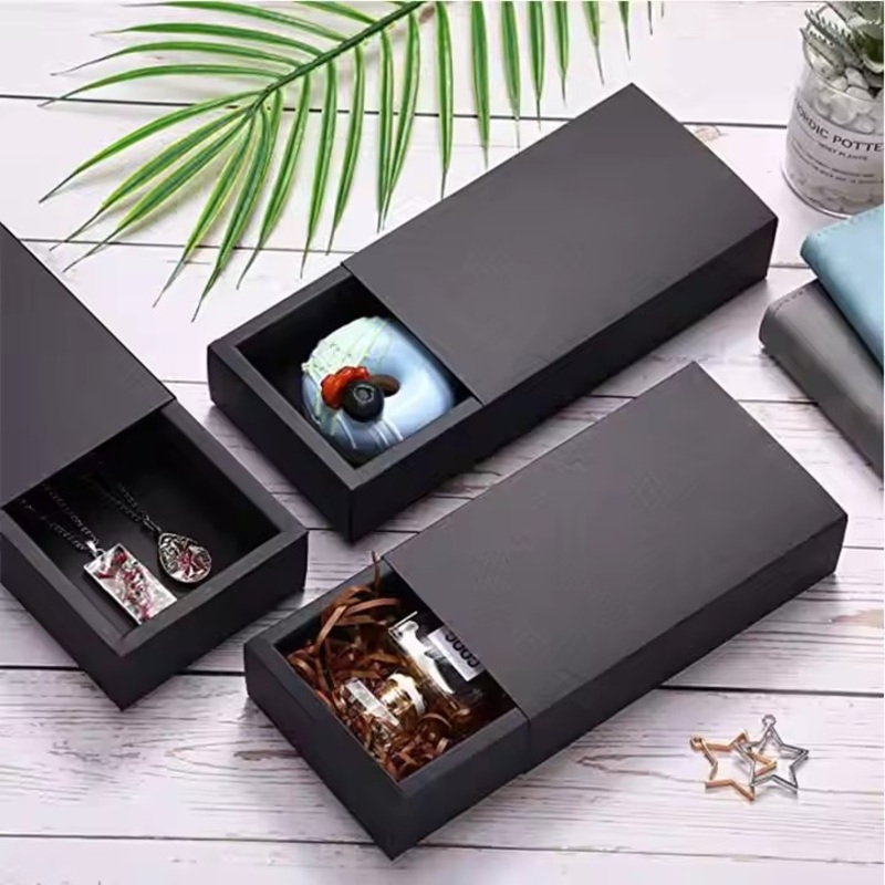 High Quality Low Price Luxury White Cardboard Gift Packaging Box for Jewelry Cosmetics Black Folding Custom Logo Embossing Free Stock Sample – Packaging Box and Folding Box price