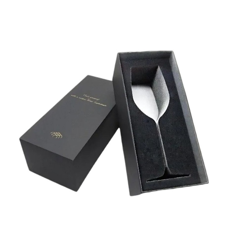 Custom-Made Black Cardboard Wine Glass Gift Box with Top and Bottom Lids – Arched Gift Box and Gift Box price