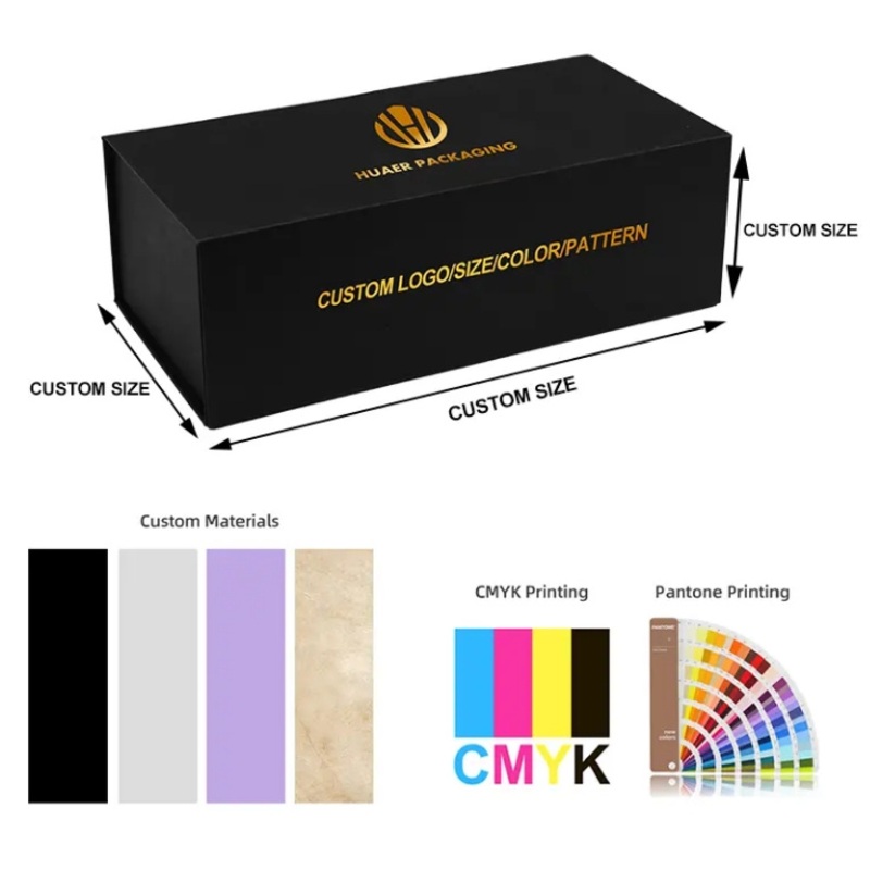 Luxury Custom Black Folding Magnetic Gift Boxes for Packaging – Luxury Paper Box and Paper Boxes price