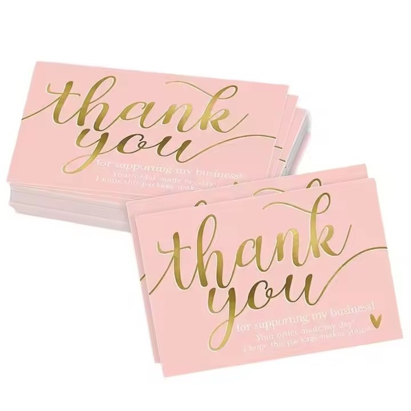 Trending Pink Handwritten Blank Greeting Card Custom Wholesale Business thank You for Your Order – Printed Card and Greeting Card price