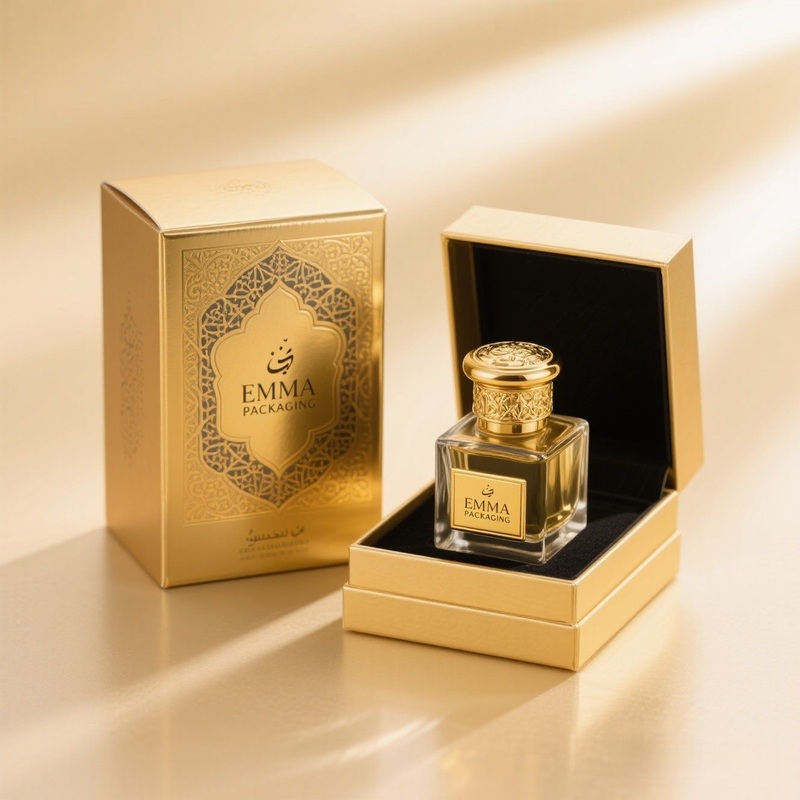 Arabic Inspired Golden Empty Perfume Boxes Dubai – Arabic Perfume Box and Perfume Box with Bottle price