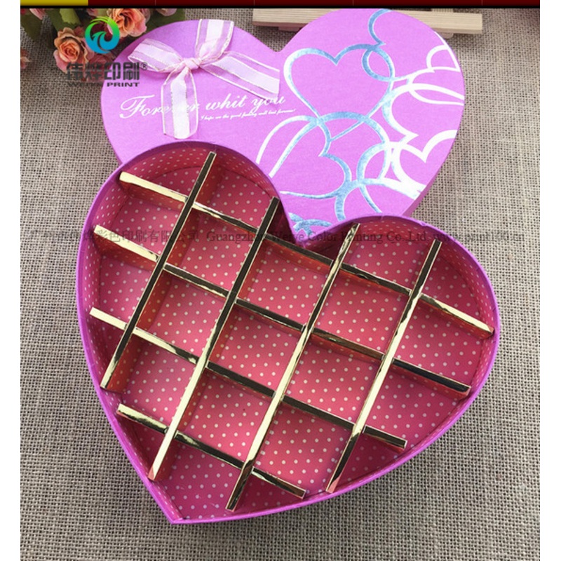 Elegant New- Style Heart Shape Wedding Gift Packing Paper Chocolate Box – Printed Chocolate Box and Printing Gift Box price