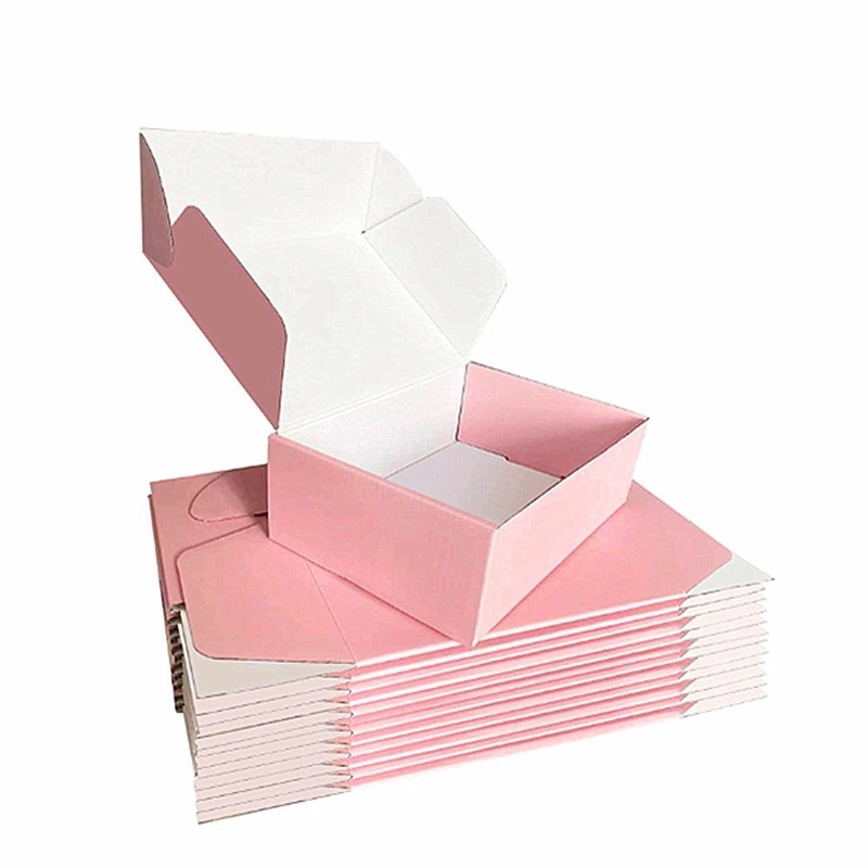 Personalized Packaging Shipping Paper Box with Name Logo – Shipping Box for Cup and Pink Corrugated Shipping Boxes price