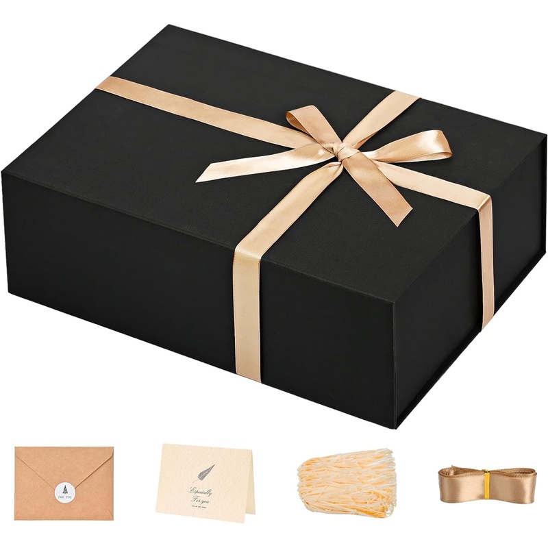 Factory Large Gift Boxes 2 Pack 13 X 10 X 5 Elegant Graduation Gift Boxes for Presents Groomsmen Box with Ribbon Contains Card, Ribbon, Shredded Paper Filler – Luxury Packaging Box and Packaging Box price