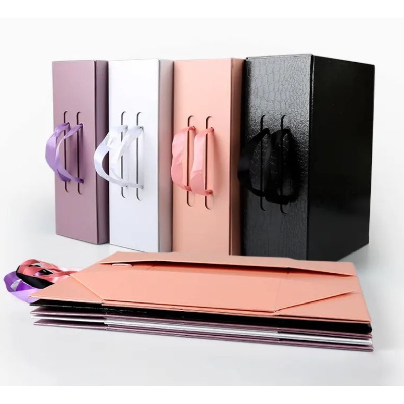 Wholesale Elegant Folding Gift Box with Satin Ribbon Closure – Folding Box and Paper Box price