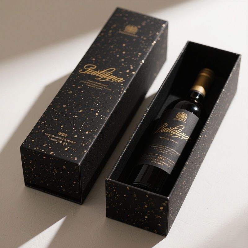 Wine Cardboard Black Paper Gift Boxes for Single Bottle – Wine Boxes with Insert and Wine Boxes for Single Bottle price
