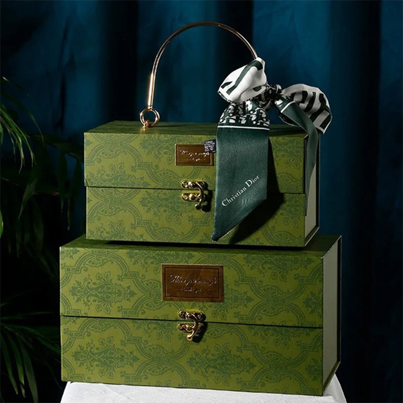 Book Shaped Paper Gift Box Metal Handle Wedding Party Bridesmaid Gifts Packaging Cardboard Carton with Colorful Silk Scarf – Shaped Paper Gift Box and Envelope Shape Box price