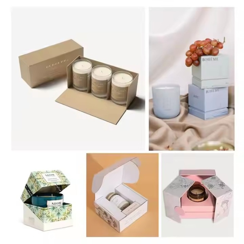 Custom Logo Empty Candle Packaging Box Cmyk Printing Gift Boxes for Present High Quality Candle Gift Box – Packaging Box and Folding Box price