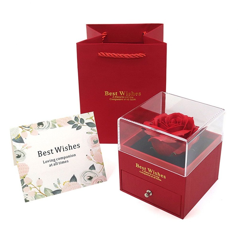 Elegant Customized Preserved Flower Box with Transparent Acrylic Jewelry – Arched Gift Box and Gift Box price