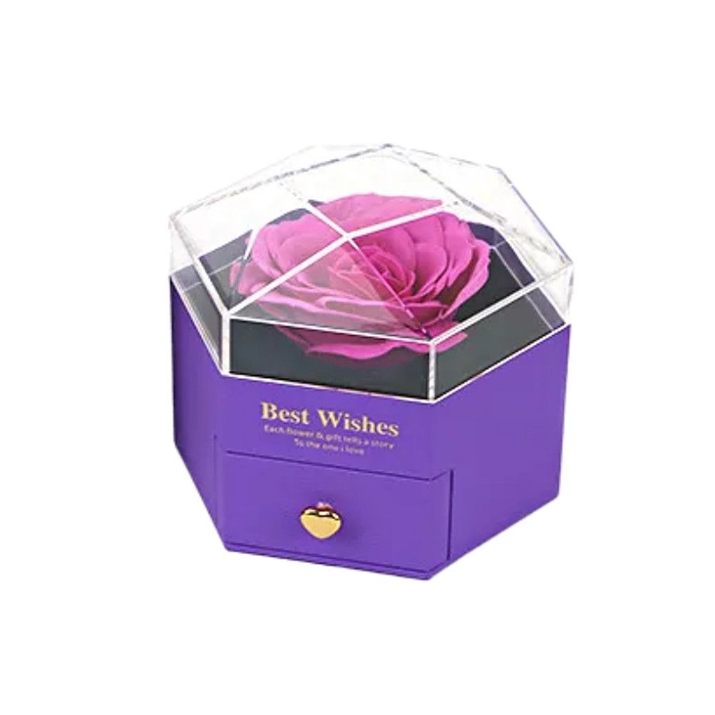 Luxurious Hexagonal Floral Jewelry Box with Gilded Details – Jewelry Box and Paper Box price
