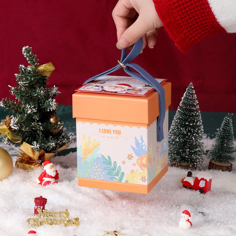 Printing Customzied Christmas OEM ODM PU Handle Paper Gift Box – Paper Gift Box and Christmas Gift Box price