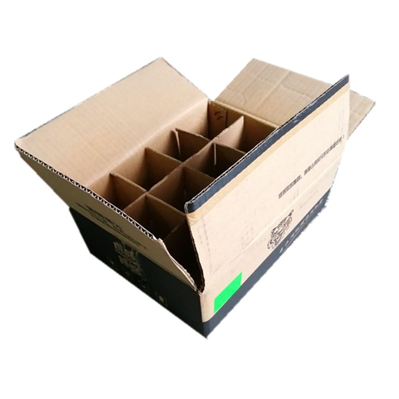 Custom Corrugated Cardboard Branded Carrier Paper Packaging 3/6 Pack Bottle Juice Wine Carton Box – Wine Box and Wine Carrier Box price