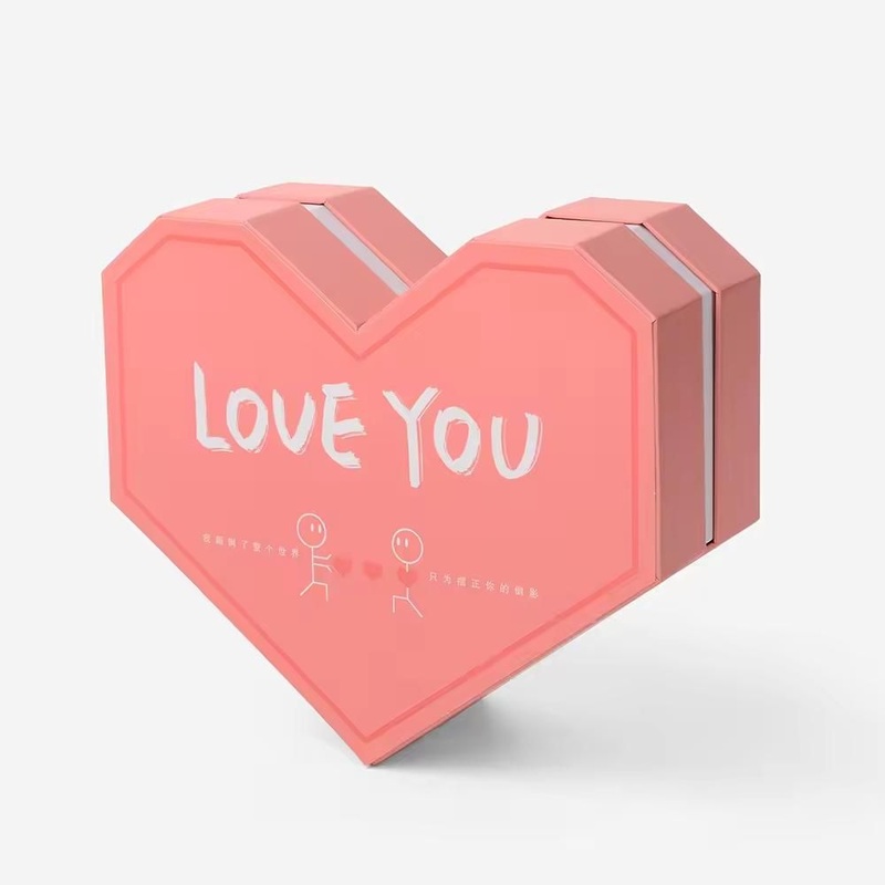 Custom Recyclable Cardboard Wedding Bridesmaid Heart Shaped Pink Gift Paper Box – Rigid Box for Wine and Whisky Gift Box price