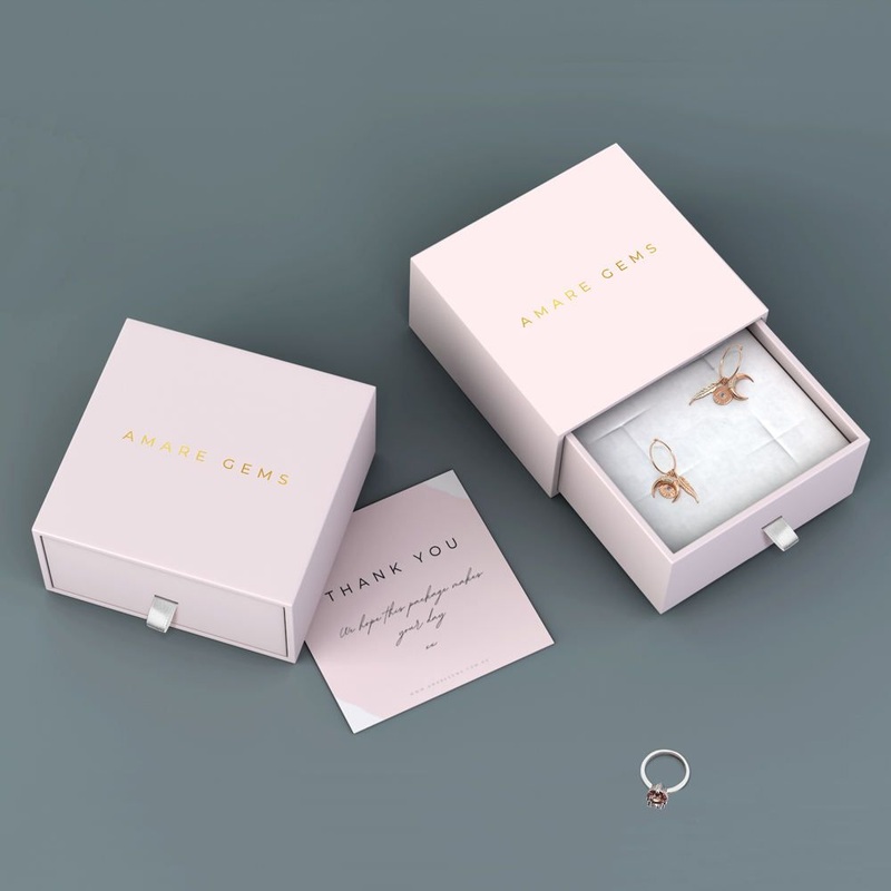 Light Jewellery Drawer Slide Box Packaging Necklace Pouch with Slider Paper Box – Jewellery Box and Paper Box price