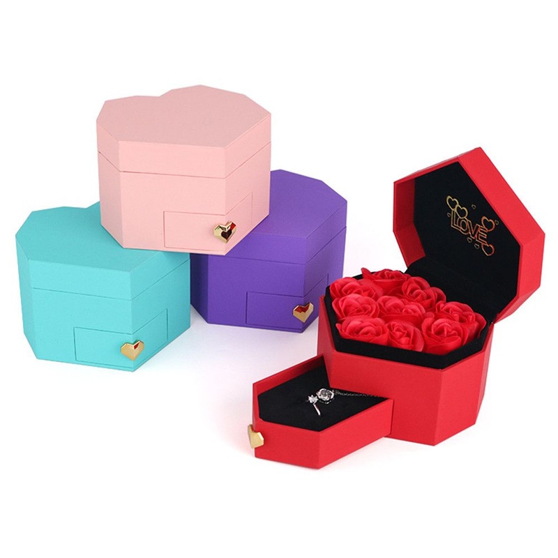 Love Rose Gift Box, Qixi Valentines Day Jewelry Box, Pendant Ring, Stud, Flower Box – Gift Box and Folding Box price