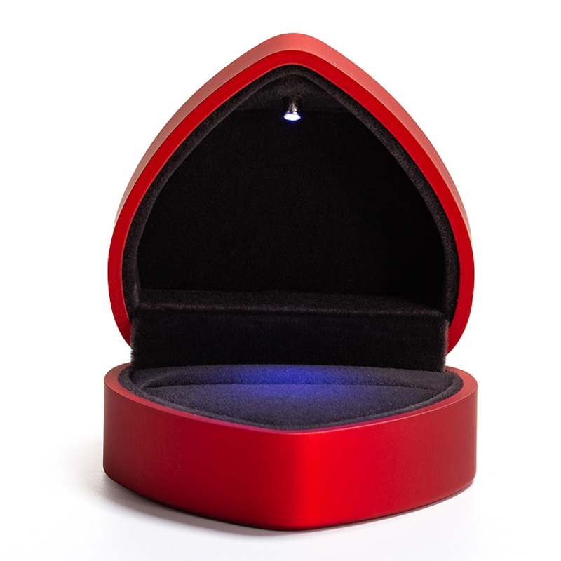 New Heart-Shaped Ornaments Jewelry Packaging Box LED Ring Packaging for Wedding Gift – Jewelry Box and Ring Box price
