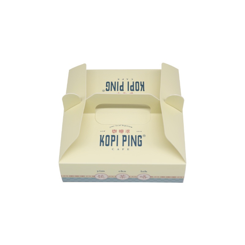Paper Box to Go Take out Custom Size Coffee Tea Dessert Cake Disposable Fast Food Packaging Cardboard Container Paper – Packaging Box and Packaging Carton Box price
