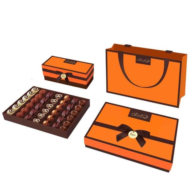 2024 Valentine Custom Size Color Food Grade Cardboard Chocolate Boxes Paper Packing Box for Candy Cookies Sweets Gift – Luxury Packaging Box and Sushi Box price