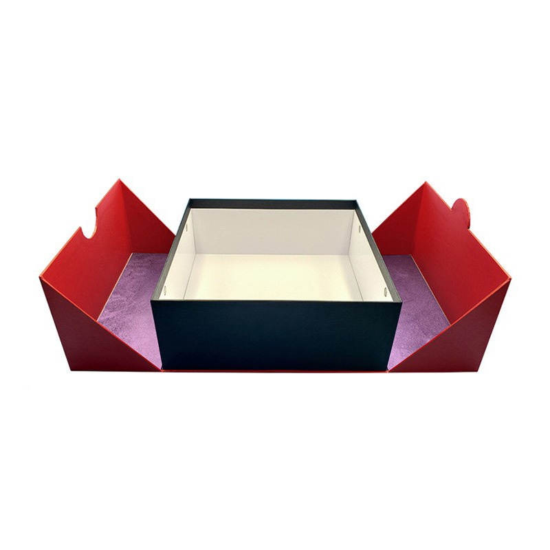 Custom Design Packaging Boxes Cardboard Black Magnetic Gift Box Luxury Rigid Paper Magnet Box – Book Shape Flip Color Box and Paper Gift Box price