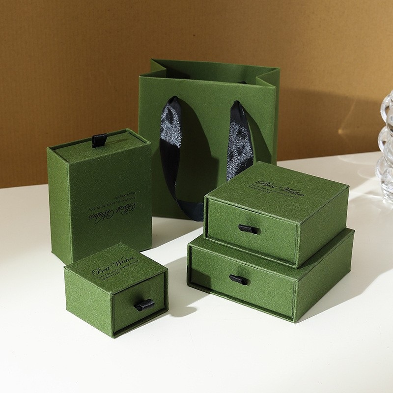 Low MOQ Hot Selling 120g Specialty Paper Rigid Cardboard Drawer Customized Jewelry Packaging Gift Boxes with Sponge or PP Inner Box – Drawer Paper Box and Pull out Perfume Box price