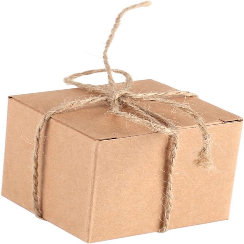 Square Kraft Paper Gift Box with Handle – Paper Box and Printed Box price
