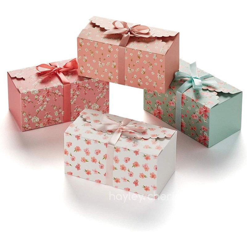 Thick 400GSM Card Gift Treat Boxes with Ribbons – Paper Box and Printed Box price