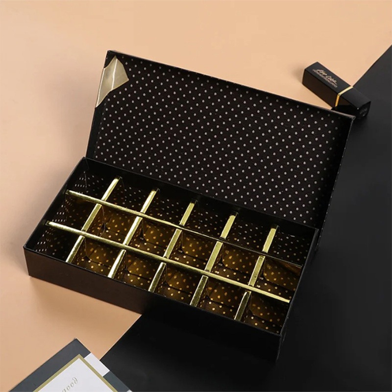 Top Quality Cajas PARA Truffles Customized Logo Chocolates Rectangular Snack Chocolate Display Paper Box with Inner Tray – Candy Chocolate Box and Chocolate Display Paper Box price