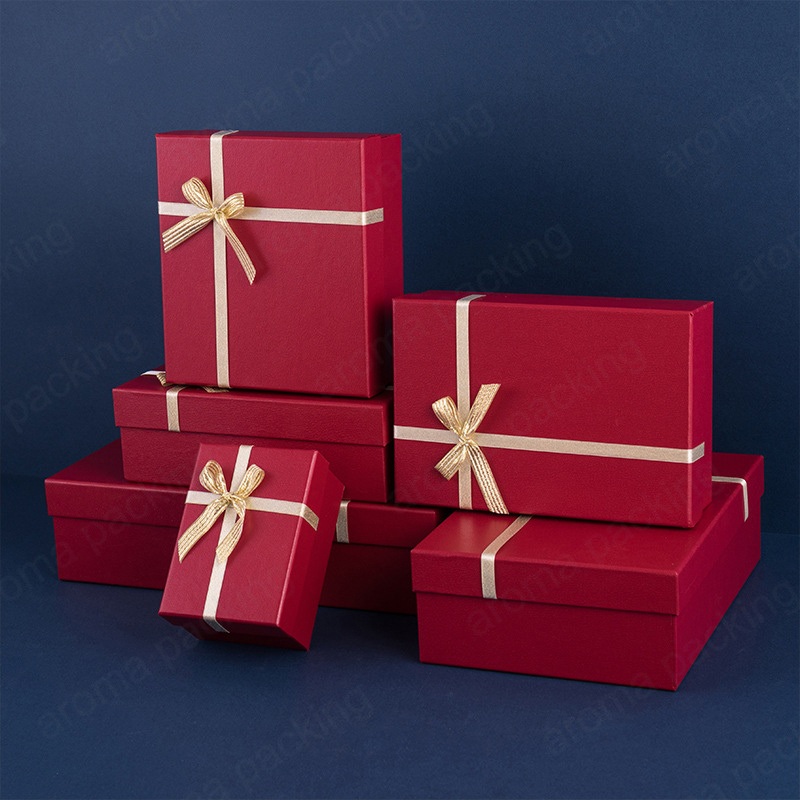 Wholesale High Quality Gift Packaging Box Custom Printing Paper Gift Box – Red Cosmetic Box and High Quality Box price