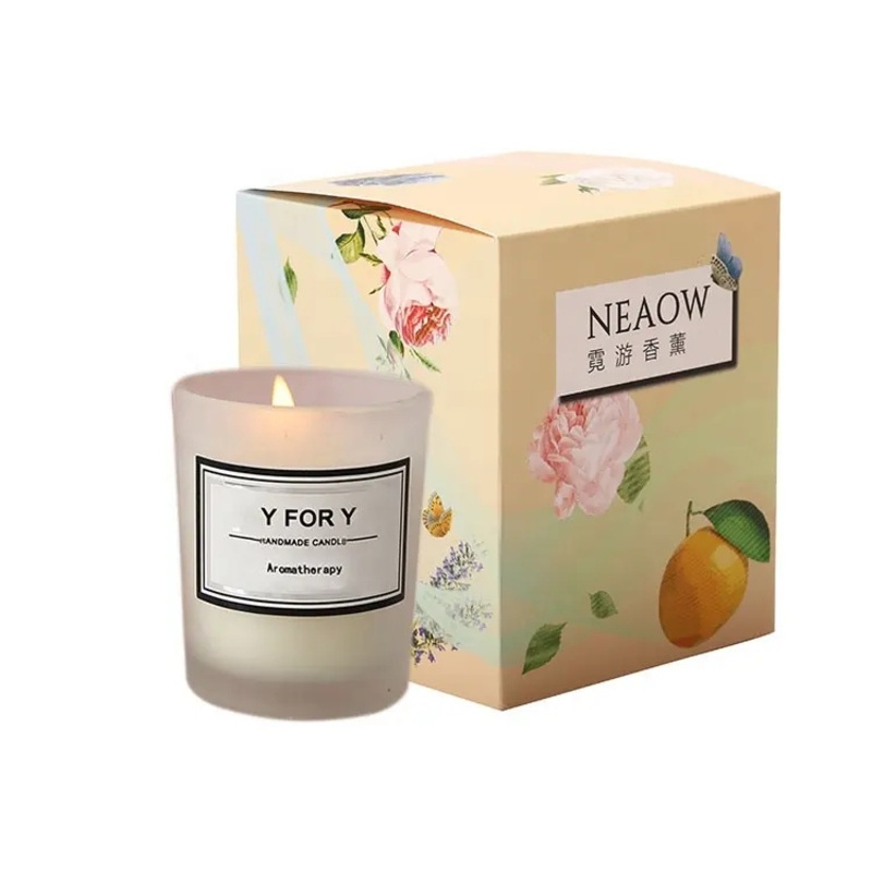 Luxury Custom Foldable Gift Boxes Christmas Candle Jar Coated Paper Packaging Box for Candles Gift Box – Paper Box and Folding Box price