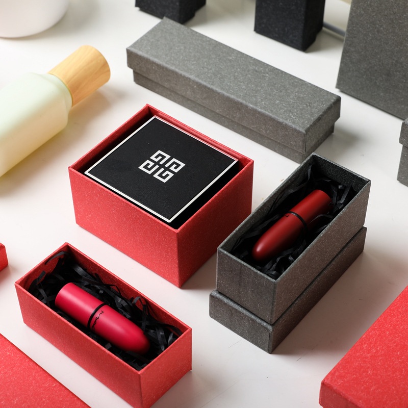 Stock Small Size Lipstick Packaging Box Rectangular Lipstick Essential Oil Perfume Gift Box Eye Shadow Powder Paper Box – Gift Box and Red Wine Box price